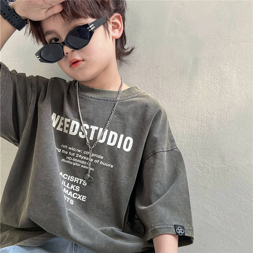 2025★韓国風子供服★トップス★Tシャツ★半袖★キッズ★90cm～140cm 2色