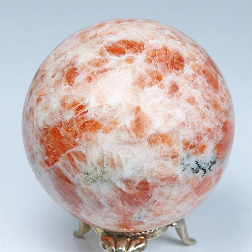 天然石サンストーン アパタイト共生 丸玉スフィア サンストーン 丸玉