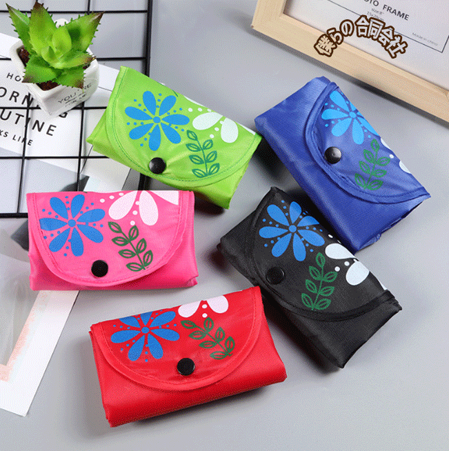 新作 防水エコバッグ ショッピングバッグ　折り畳み ポケットサイズ スクエアバッグ コンパクト