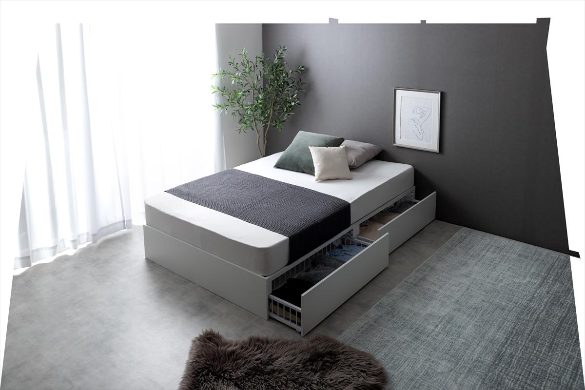 Stock 引出し収納ベッド(ボンネルマットレス付き)