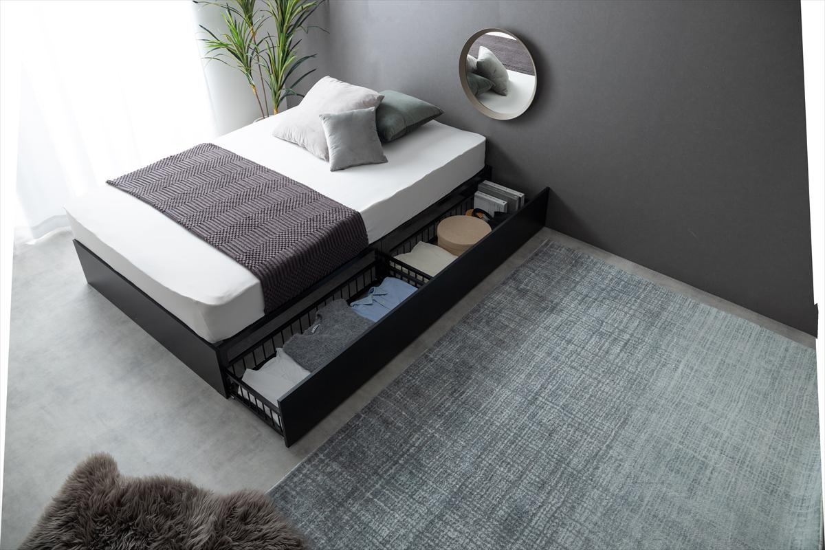 Stock 引出し収納ベッド(ボンネルマットレス付き) Stock 引出し収納ベッド(ボンネルマットレス付き) セミダブル】Stock