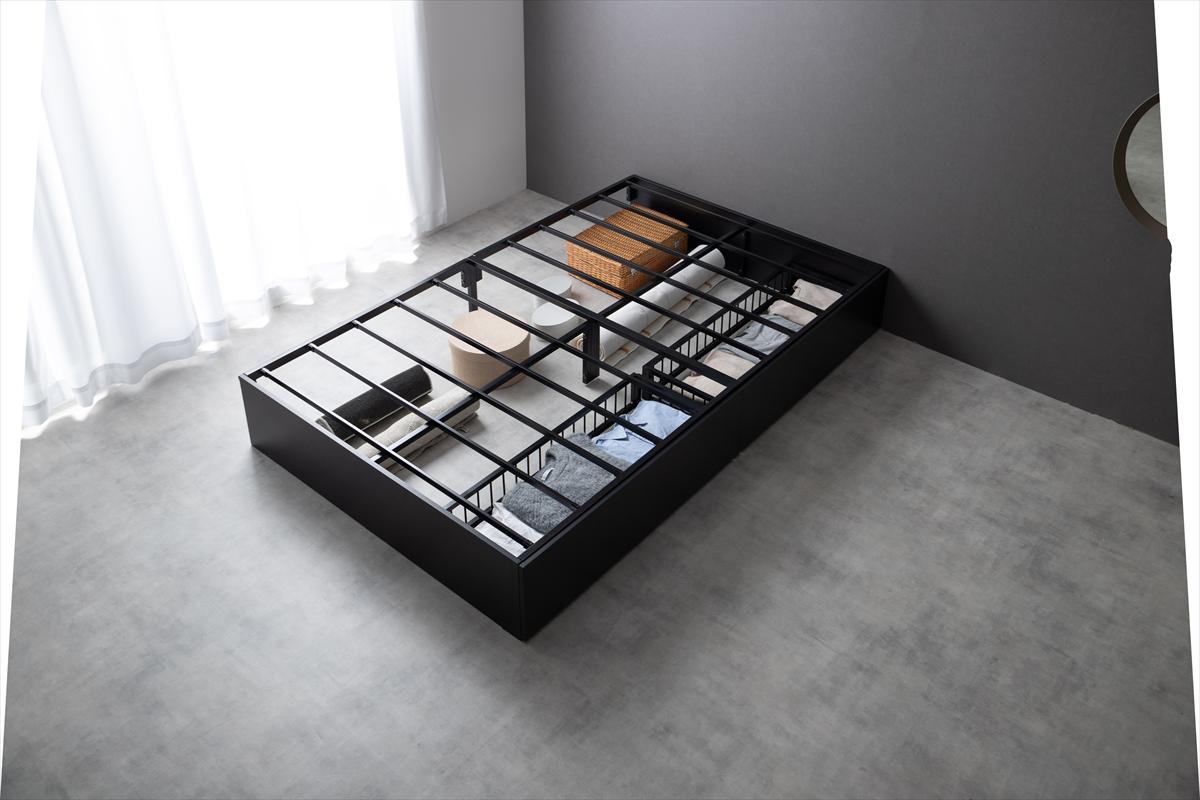 Stock 引出し収納ベッド(ボンネルマットレス付き) セミダブル】Stock