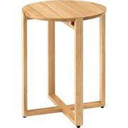 サイドテーブル/　ナイトテーブル テーブル 木製 天然木 北欧 おしゃれ 円 丸 ラウンド アジャスター付き