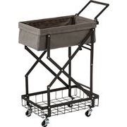 フォールディングワゴン/　収納　キッチンワゴン　キャスター付き　シンプル　カゴ　ラック