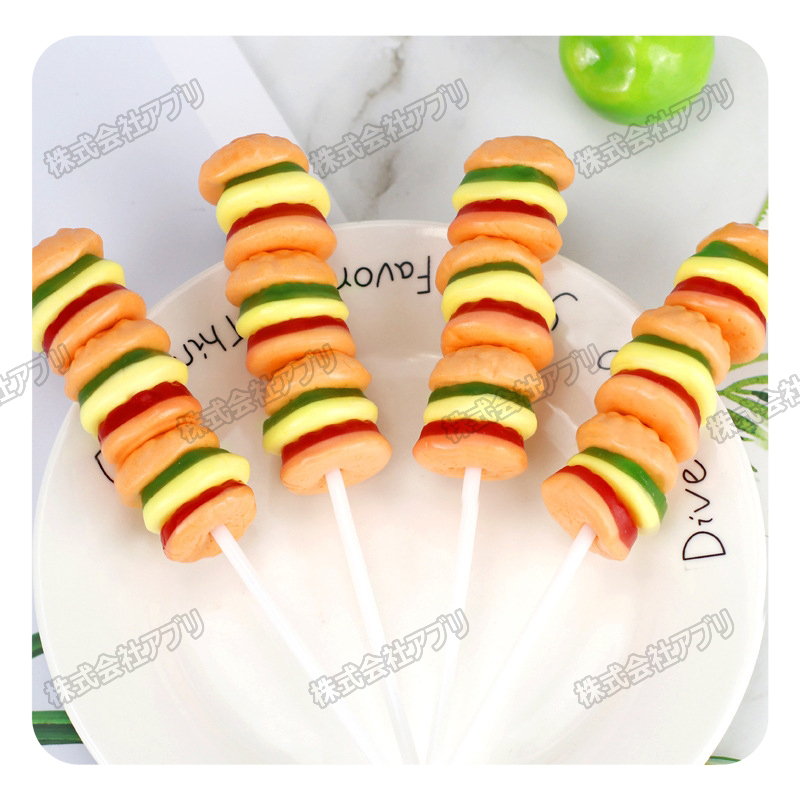 30本入】ハンバーガーグミ串 グミ お菓子 ソフトキャンディー 1