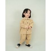 【2025秋新作】韓国風子供服 コーデュロイジャケット クラシック開襟 長袖 春秋用 可愛い INS風