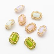 【アクリルビーズミックス】アンティーク調デザインビーズ福袋/長方八角ビーズ/トレンドパーツ
