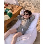 【2025夏新作】韓国風 ins子供服 水着 ★可愛い★速乾★長袖トップス + ショートパンツ 90cm~140cm