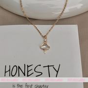 ジルコン シェル  バレエ少女ネックレス  バレエネックレス バレエアクセサリー ゴールドコーティング