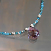 アメジスト + アパタイト　ネックレス