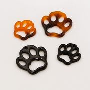 秋冬アクセサリー/べっ甲猫パーツ/肉球/猫雑貨/両面研磨＆ツヤコーティング加工済/最安値＆当日出荷保証
