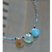 カルセドニー + アパタイト　ネックレス