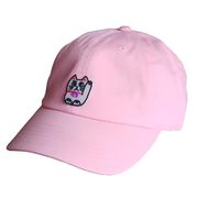 【インバウンド対策に！まねき猫をあしらったキャップ！】まねき猫CAP　ピンク
