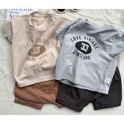 【2点セット】2025春夏新作 子供服  ベビー服  アパレル    半袖  tシャツ +ショットパンツ  男女兼用