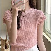 レディース トップス・透かし雕りニット・着やせ・ファッション・上着