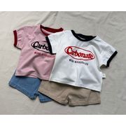 【2点セット】2025春夏新作 子供服  ベビー服  アパレル    半袖  tシャツ +ショットパンツ  男女兼用
