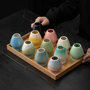 2024新作 雑貨 茶道の具 粗陶品の茶筒、陶器のティーカップ 撮影