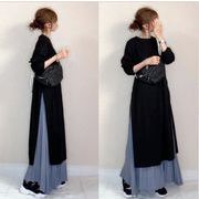 ワンピース★ファッション★長袖★ゆとり★新作★レデイース服