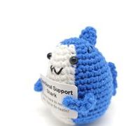 ぬいぐるみ 人形  かぎ針編み ドール ハンドメイド かわいい 動物 ホームデコレーション サメ