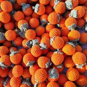 ぬいぐるみ 人形  かぎ針編み ドール ハンドメイド かわいい フルーツ ホームデコレーション 柿