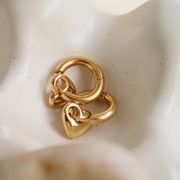 サージカルステンレスハートピアス　アクセサリー　金属アレルギー対応　18kコーティング