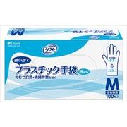 リフレ　プラスチック手袋　粉なしＭ