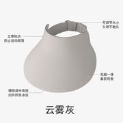 レディース 女性用 日よけ帽子 サンバイザー サイズ調節可能 グレー