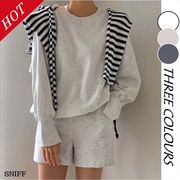 【秋新作】韓国風レディース服 パーカー＆ショートパンツ セットアップ