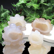 彫り物　スマイルメノウ　三脚蟾蜍（銭蛙）　マダガスカル産