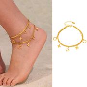 サージカルステンレスアンクレット　アクセサリー　金属アレルギー対応　ファッション　18kコーティング