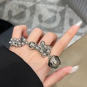 YT☆金属ボールビーズリング ラグジュアリー感指輪 ミドルサイズ