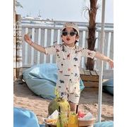 【速乾】男児 水着 トップス+ボトム セット 通気性良い 保育園プール用 90-140cm