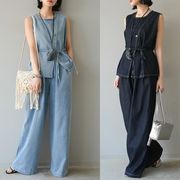 ANJIL☆デニムジャケット＋デニムパンツ デニムセットアップ 2点セット