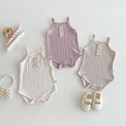 子供服★ロンパース★連体服★ノースリーブ★韓国風子供服★ベビー★3色★66-100CM