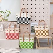 PVCトートバッグ　メルカドバッグ　かごバッグ　旅行　INS　韓国ファッション