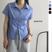 【2025新作】ブロードZIP半袖シャツ