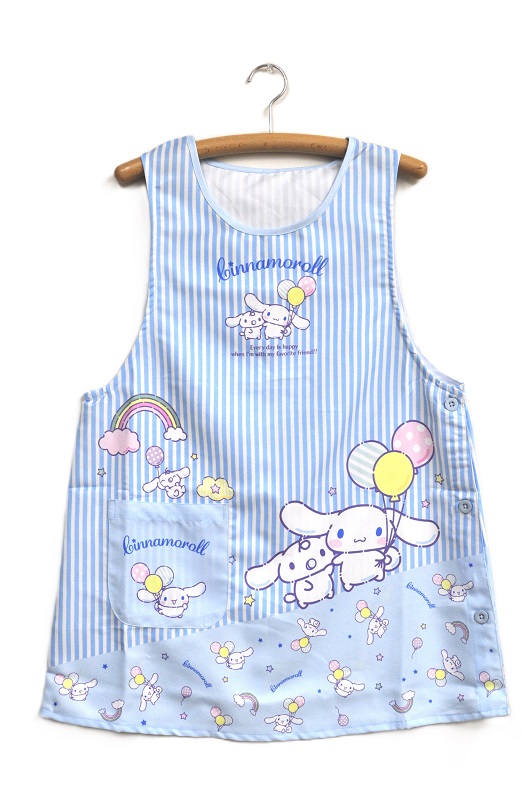 【即納】シナモンロールバルーンキッチン　レディースエプロン 保育士 介護士