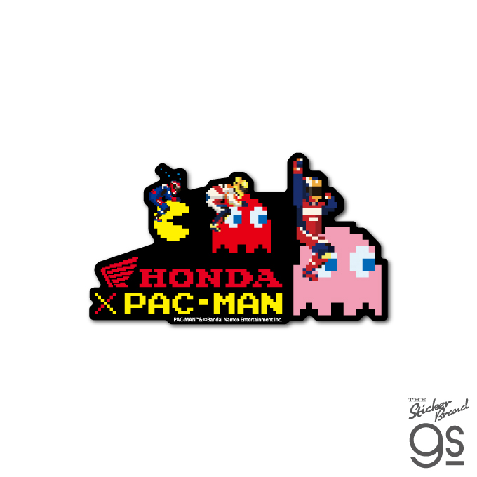 Honda×PAC-MAN ダイカットステッカー オートレース バイク パックマン