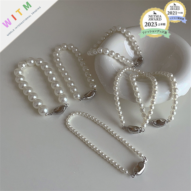 パール ブレスレット 個性的 アクセサリー 高級感 ファッション 腕飾り 調節可能