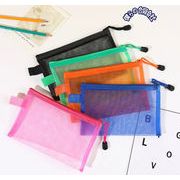 ペン袋　小物収納　書類袋　生活雑貨　A6書類袋　文具用品　業務用　文具収納　7色展開