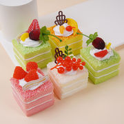 PVC 食品サンプル 果物 フランスパン フェイクケーキ ドーナツ サンプル 模型 学校 行事 飾り オーナメント
