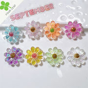 花 アクセサリーパーツ デコパーツ 髪飾り ハンドメイド 貼り付けパーツ 手芸 DIY 可愛い