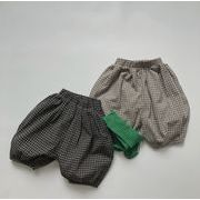 2025夏新作 INS風 子供服 男女兼用 チェック柄  カジュアルな五分パンツ ショート 80-130cm 2色
