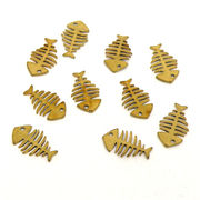 【在庫限り】 メタル合金パーツ 約15x9x1.1mm ゴールドカラー 《10個》 金具