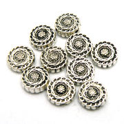【在庫限り】 メタル合金パーツ 約10x10x4.3mm シルバーカラー 《10個》 金具