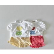 2025夏新品  ベビー服   キッズ    トップス+ズボン   可愛い 子供服  夏服