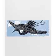 【ご紹介します！安心の日本製！ブランド『カヤ』の縁起物雑貨！注染手ぬぐい 重ね鶴 手ぬぐい】クロ