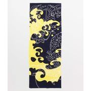 【ご紹介します！安心の日本製！ブランド『カヤ』の縁起物雑貨！注染手ぬぐい 重ね龍 手ぬぐい】キイロ