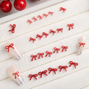 赤りぼん 赤リボン 蝶々結び 樹脂パーツ 立体的 ネイルパーツ ネイルアート ネイル用品 デコパーツ