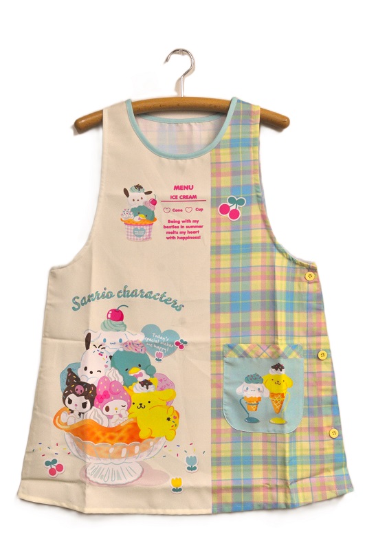 【即納】キャラクターズアイスクリームキッチン　レディースエプロン 保育士 介護士